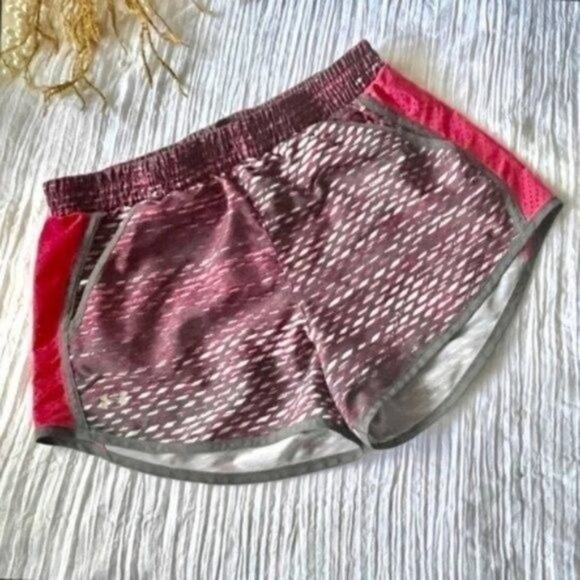 Under Armour Heat Gear Athletic Shorts Pink & Gray Small - Picture 1 of 8